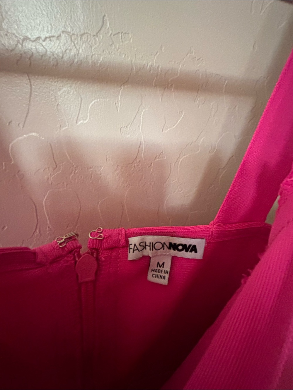 Fashion Nova Hot Pink Square Strap Sheath Dress - Picture 5 of 5